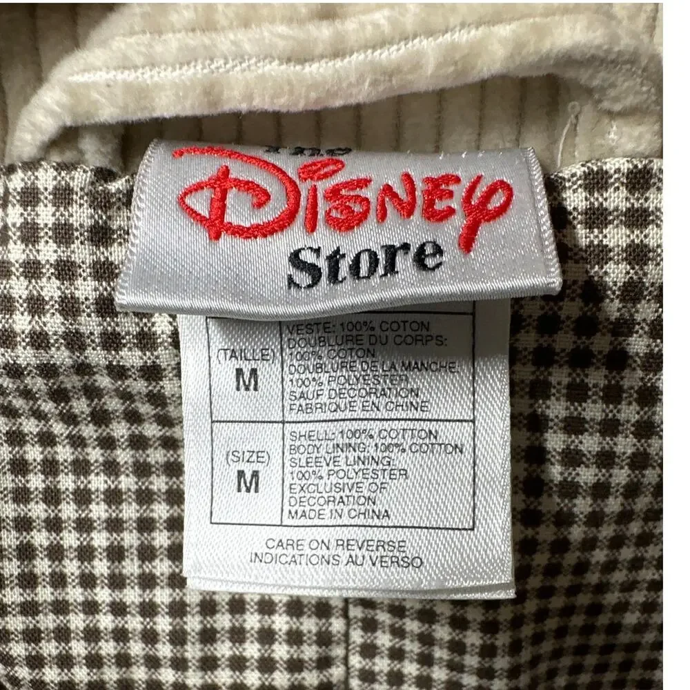 Disney Store Vintage Winnie the Pooh Eeyore Embroidered Corduroy Shacket Sz M - Picture 8 of 14